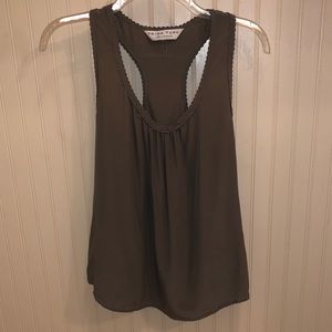Trina Turk Kokua Silk Tank blouse Stone Grey